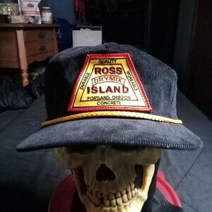 Deadstock Vintage Ross Island Dry Concrete Portland Rope Corduroy Snap Hat Cap